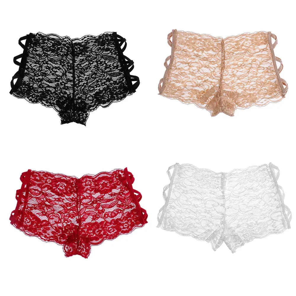 

Summer Thin Lace Seamless Boyshorts Panties Clothing See Through Comfortable Female Insinua Sexy Boxers Women Underwear
