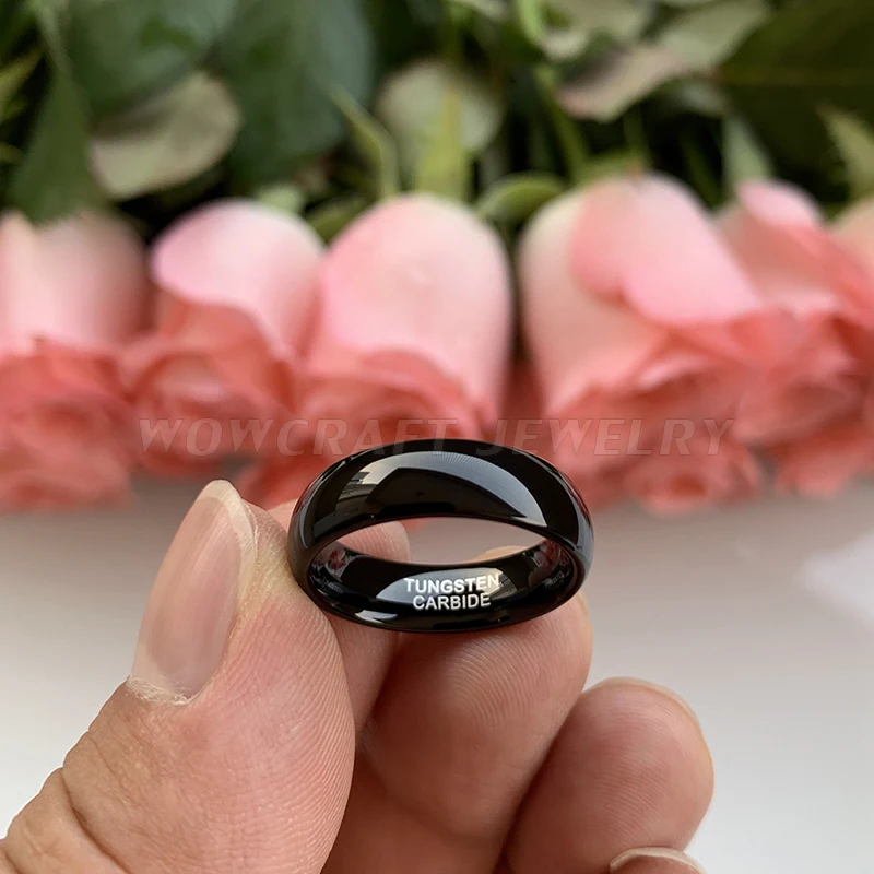 Кольца 6 мм из карбида вольфрама для мужчин и женщин обручальные кольца с