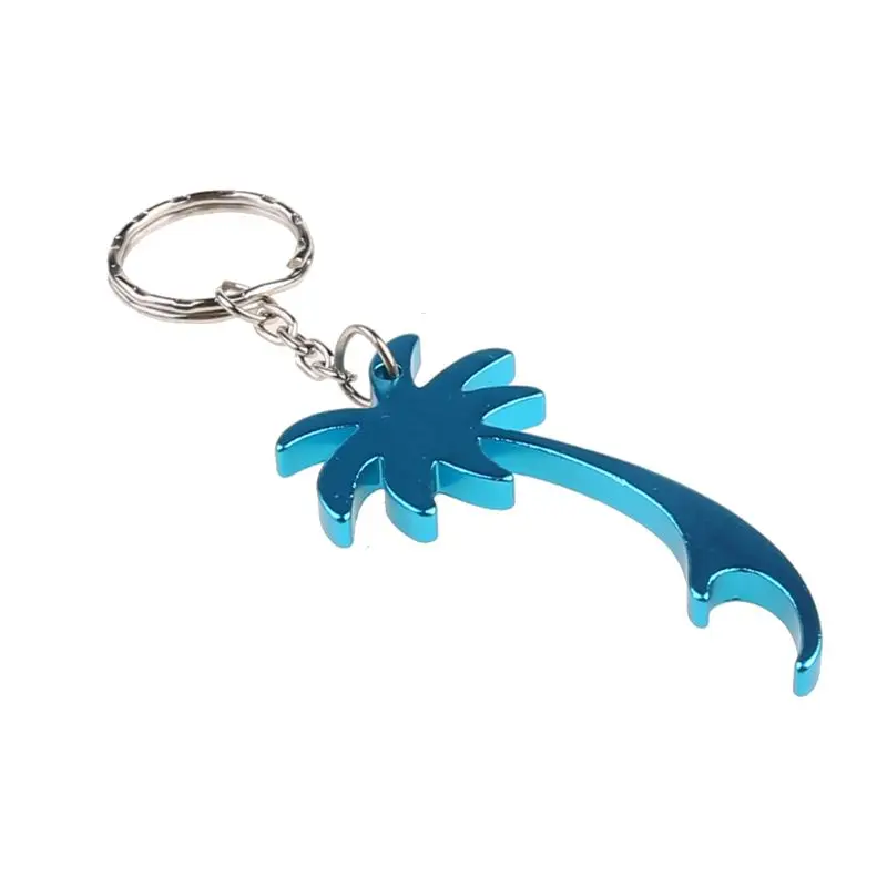 

Aluminum Beer Bottle Opener Keychain Palm Tree Mini Bottle Openers Keys Collector Pocket Keyring Funny Gift