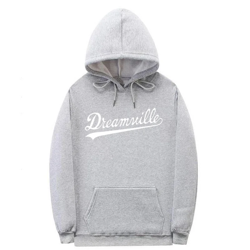 Новинка; худи Для мужчин хип-хоп DREAMVILLE Коул Логотип с капюшоном Swag письмо флисовые J худи с принтом Cole зимние толстовки Мужские пуловер