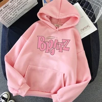 new bratz letter print hoodie autumn winter sweatshirt womenmen casual student fashion hooded sweatshirt long sleeve unisex