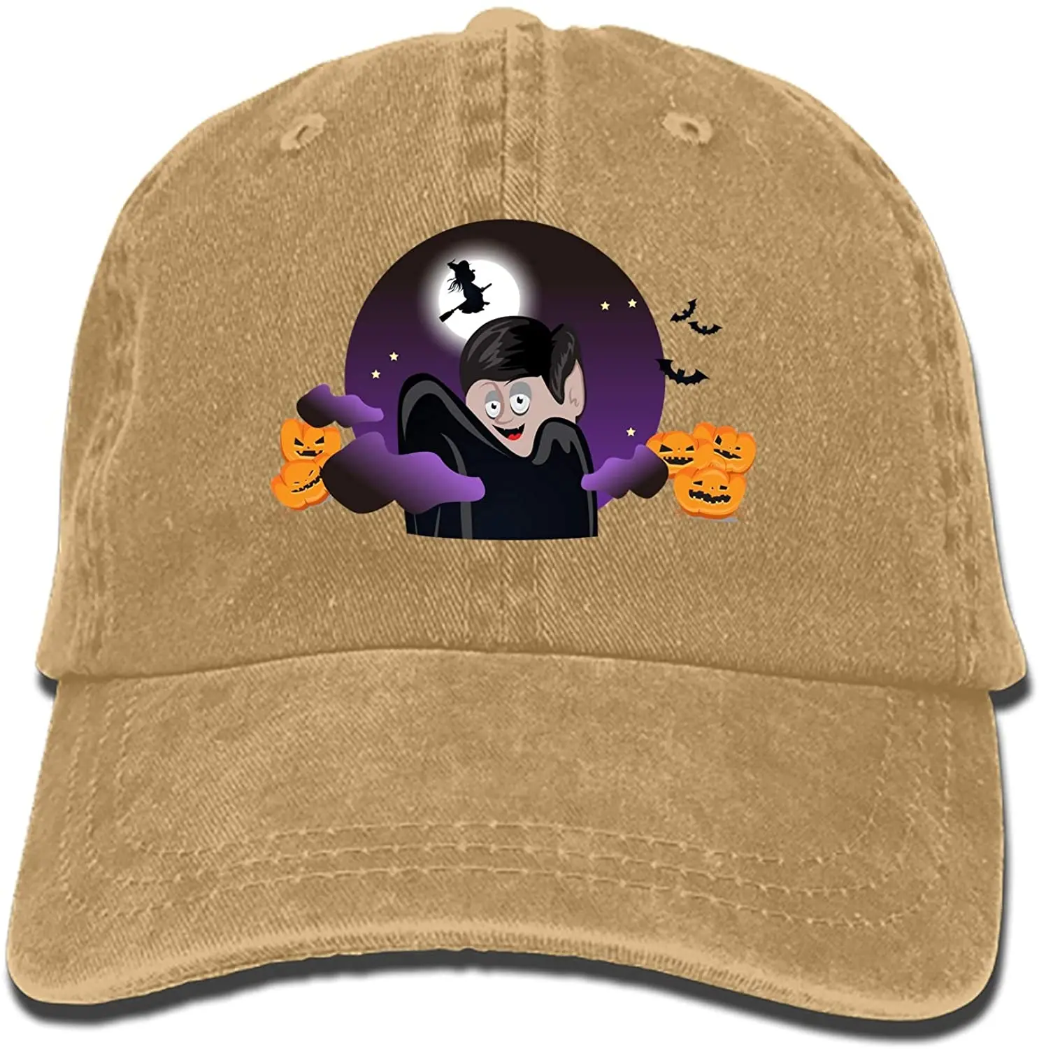 

Men Women Camp Hair Rock Cotton Denim Baseball Hat Adjustable Street Rapper Hat