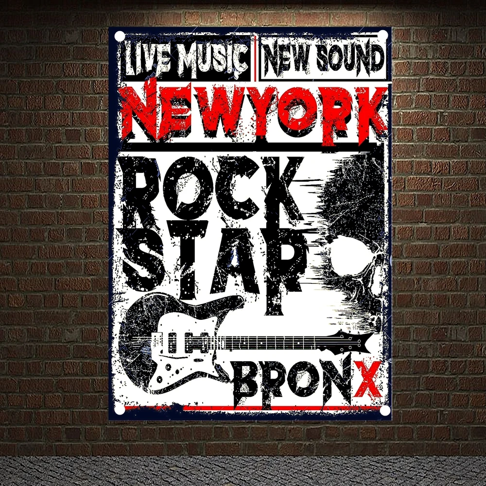 

Guitar Rock Music Festival Nordic Prints Poster Band Banners Canvas Pictures Painting Home Decoration Living Room Wall Art