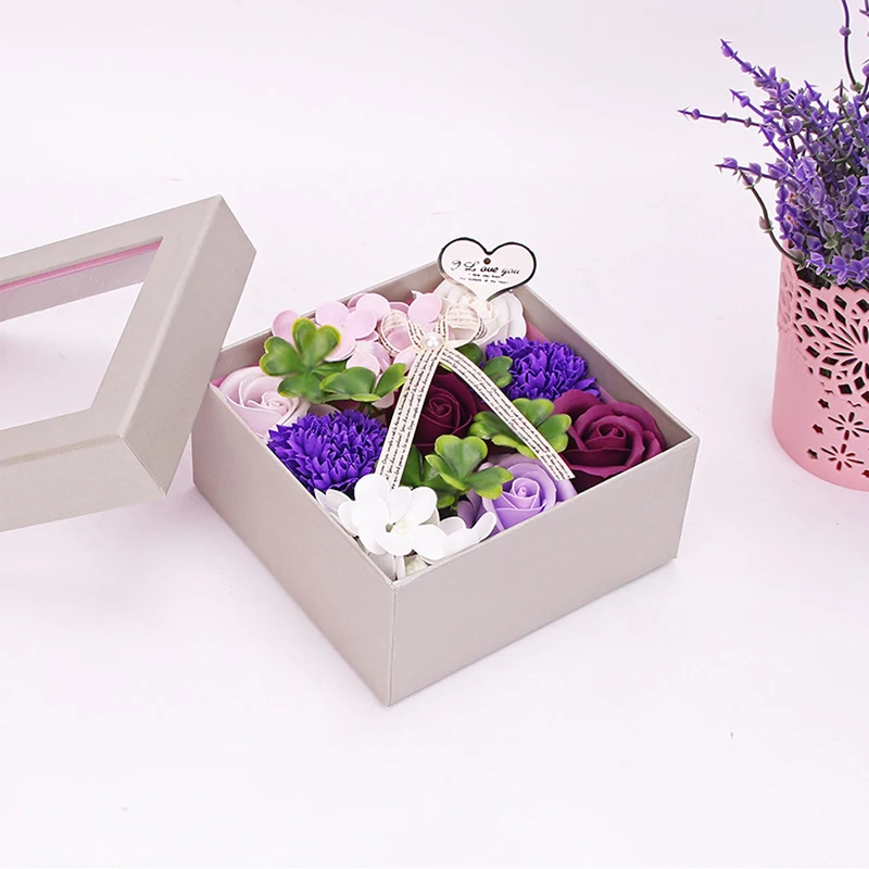 Мыло ручной работы роза Подарочная коробка гвоздика мыло цветок Гортензия