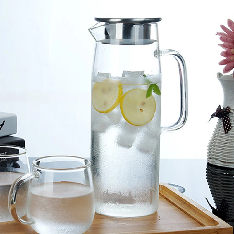 Термостойкий чайник большой емкости 1000 мл стеклянная чашка набор кувшинов для