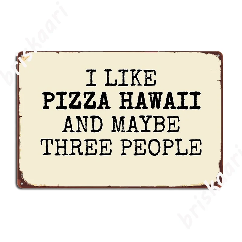 Пицца Гавайская нарковка Foodie девушка металлический знак Настенный декор кухня