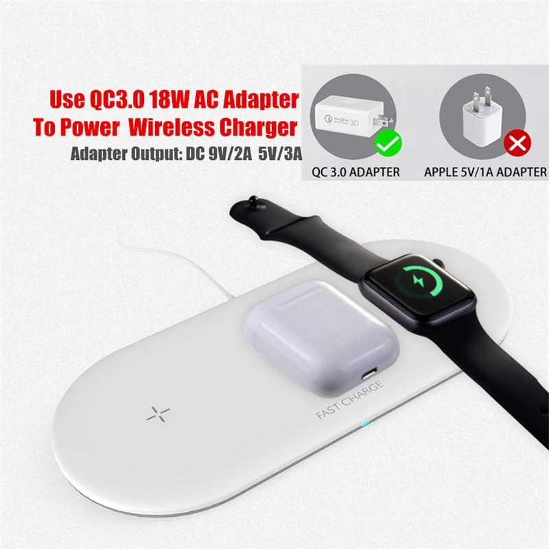 

The New 10w Multifunctional Three-In-One Magnetic Charger For iPhone iWatch Headset Desktop Fast Wireless Charging Stand