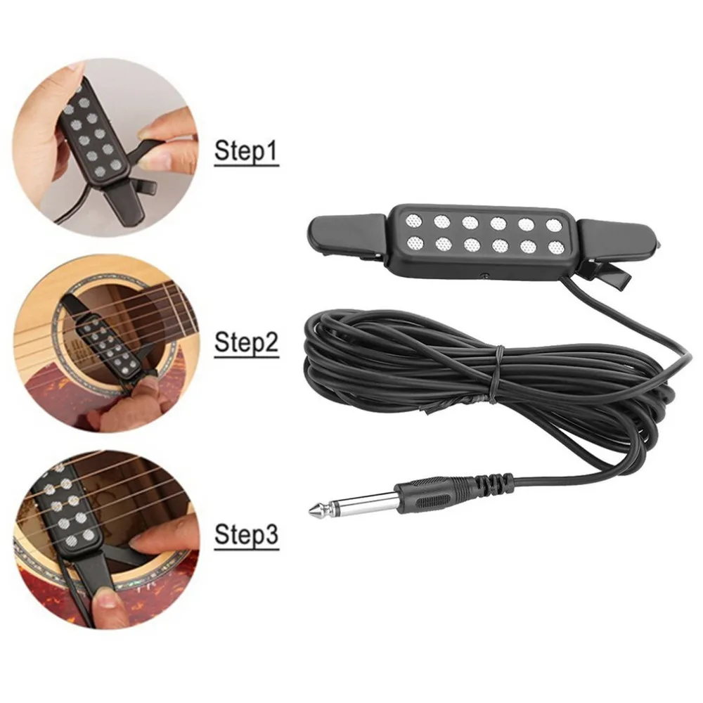tsai 12 loch clip auf sound pickup mikrofon draht verstärker lautsprecher für akustische elektrische gitarre wandler gitarre zubehör fr