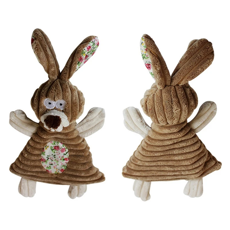 

Cute Dog Chewing Toy Bite Resistant Sound Plush Squeaky Cartoon Duck For Dogs Cats Soft Chewing Interactive Toys Pet Supplies