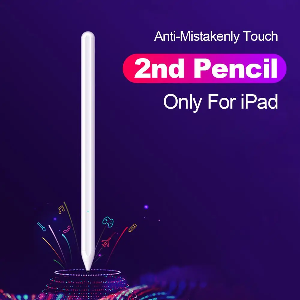

2nd Touch Pen Stylus for Apple Ipad Pro Air Mini Series or Other Tablets Soft Fiber Tip No Delay Accurate Sensitive Soft Head