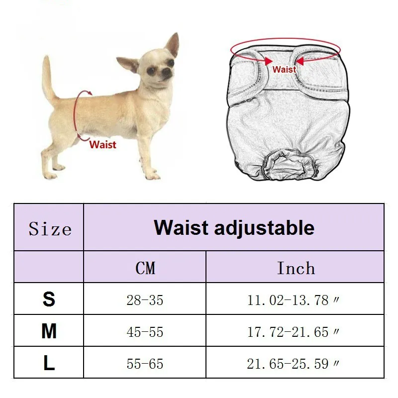 Водонепроницаемые трусики для собак подгузники гигиенические моющиеся нижнее