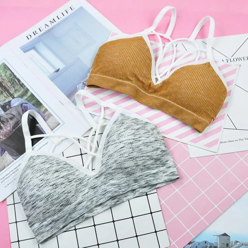 1 шт. новый спортивный бюстгальтер для йоги тонкие плечевые лямки Мягкая