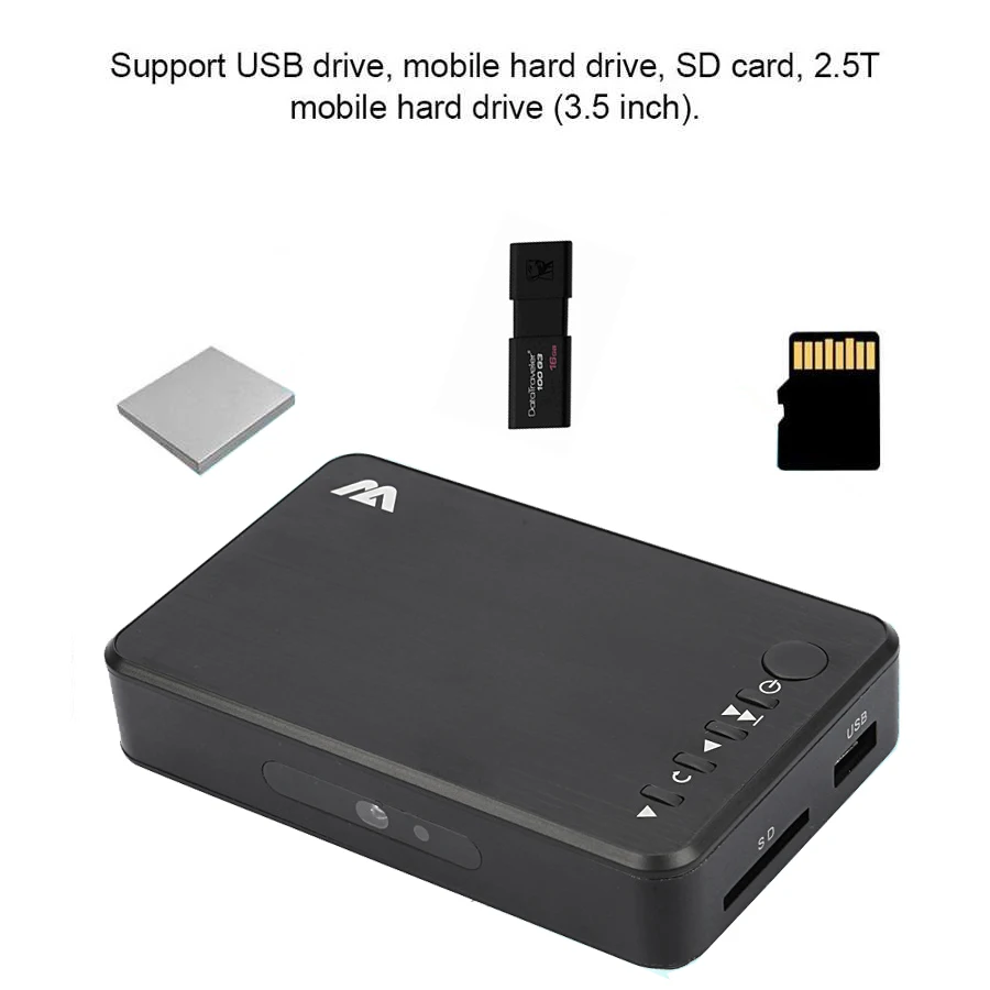 HDD мультимедиа плеер Автозапуск Мини Full HD 1080P USB внешний медиаплеер для SD U диск Media