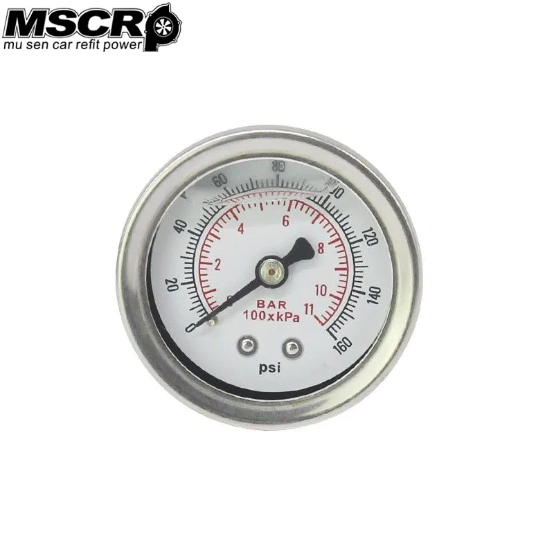 Топлива Давление регулятор датчик 0-160 фунтов/кв. дюйм/бар жидкий наполнитель Хром