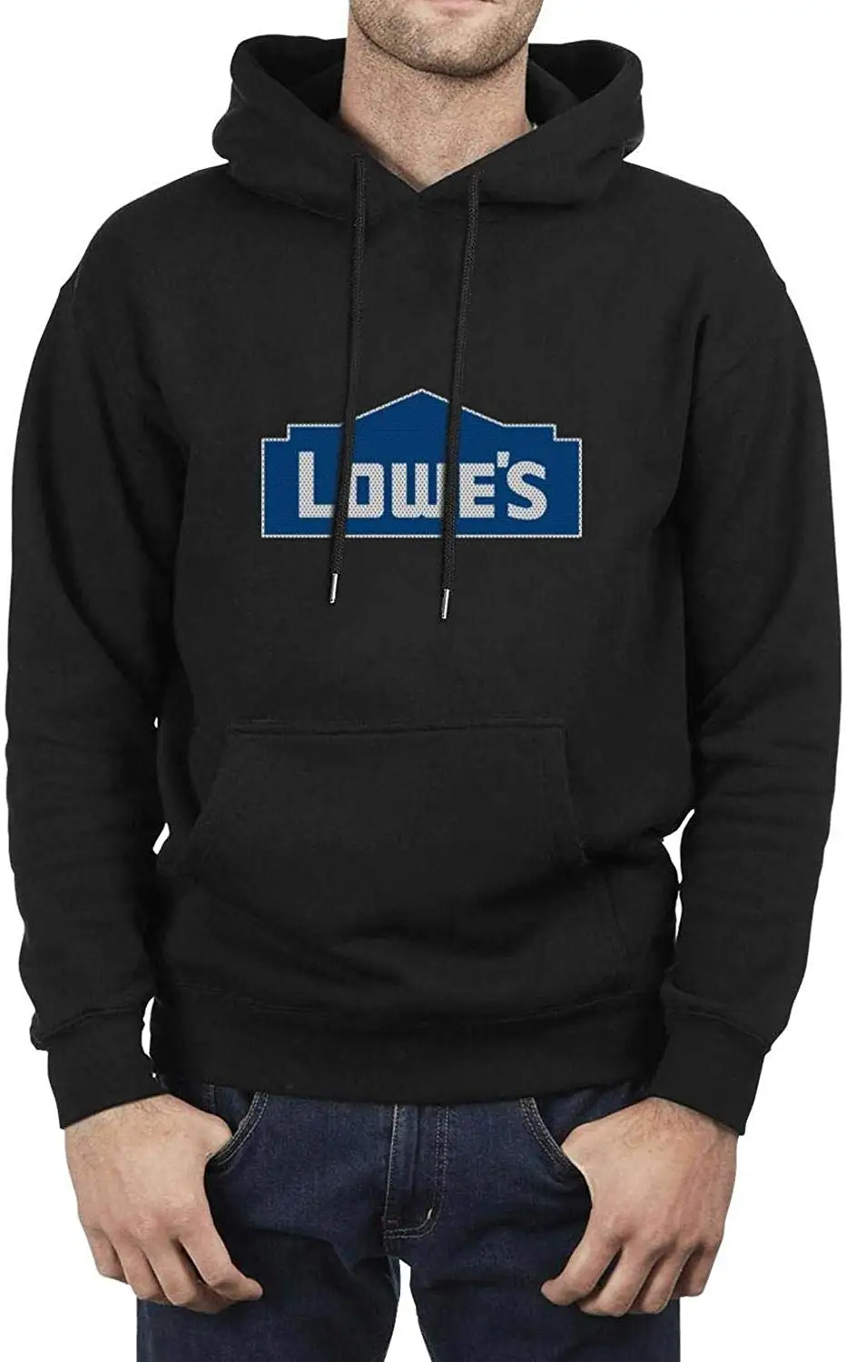TSDFC Мужская толстовка мягкая Lowe's Mesh дизайн сине белый логотип с капюшоном| |
