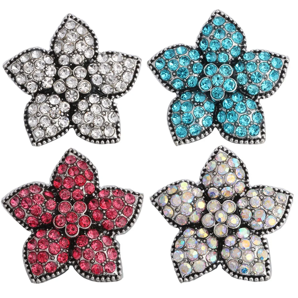 6 шт./лот DIY кристалл звезда оснастки кнопки ювелирные изделия подходят 18 мм