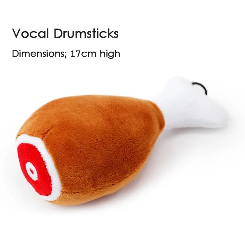 

Pet Play Chew Toys Dog Toys Puppy Big Chicken Legs Plush Squeaky Toy For Dogs Cats Pets Pet Products Supplies