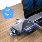 Многофункциональный 3 в 1 кардридер Usb 2.0 TYPE-C Micro Usb адаптер карты памяти для Micro SD TF USB Type-C OTG ноутбук мобильный телефон