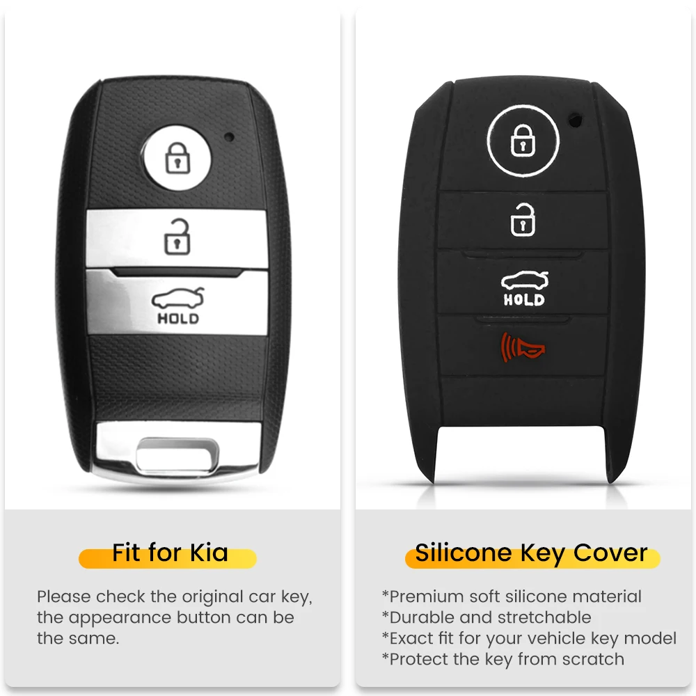 

Силиконовый чехол для ключей KEYYOU, чехол для Kia Rio Ceed Soul Sportage Sorento Carens Picanto 2013, безключевой брелок, кожаные аксессуары