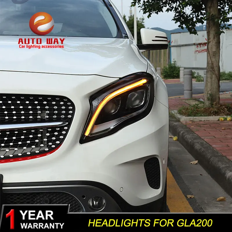 Автомобильный Стайлинг чехол для передней фары Benz GLA200 GLA220 GLA260 2015 2016 2018 GLA