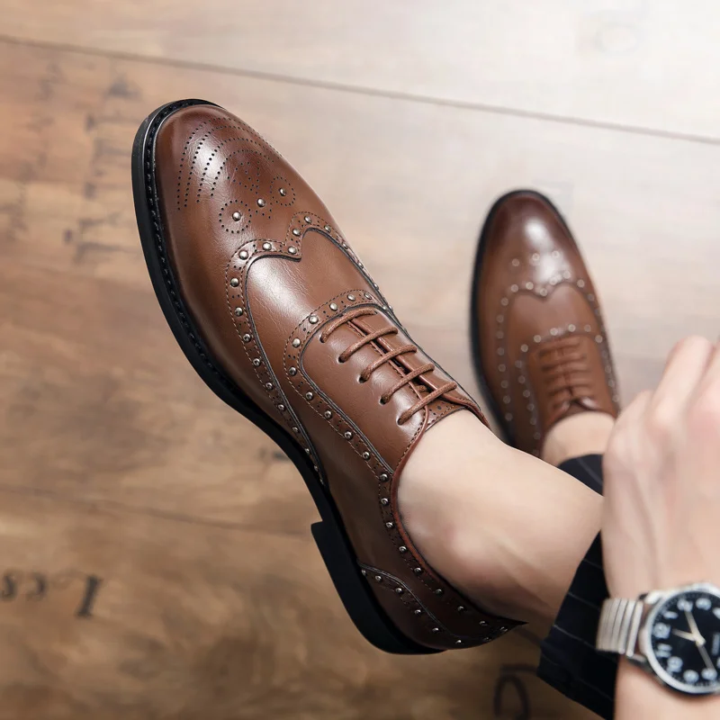 

Large Size Office Business Loafers Men Oxford British Style Summer Men's Shoes Casual Leather Formal Fashion High Quality