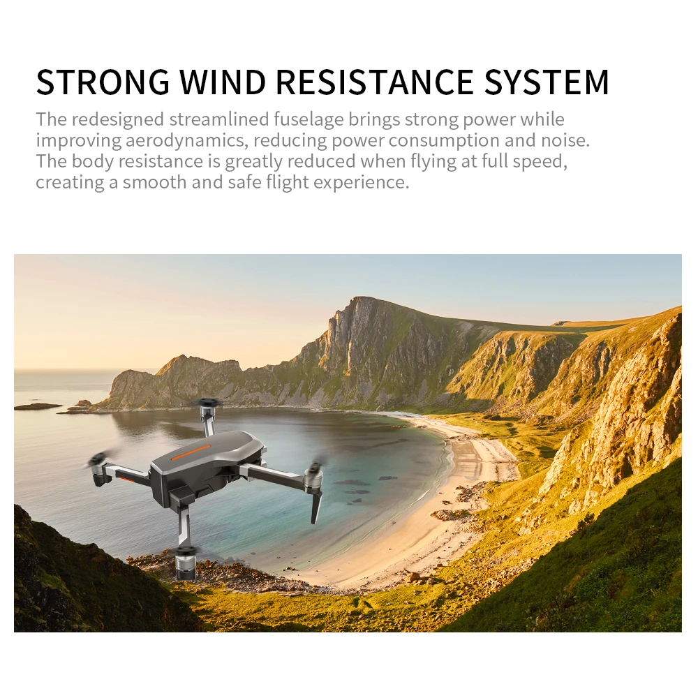 Квадрокоптер L109 PRO с GPS и камерой 4K двухосевой стабильный шарнирный держатель