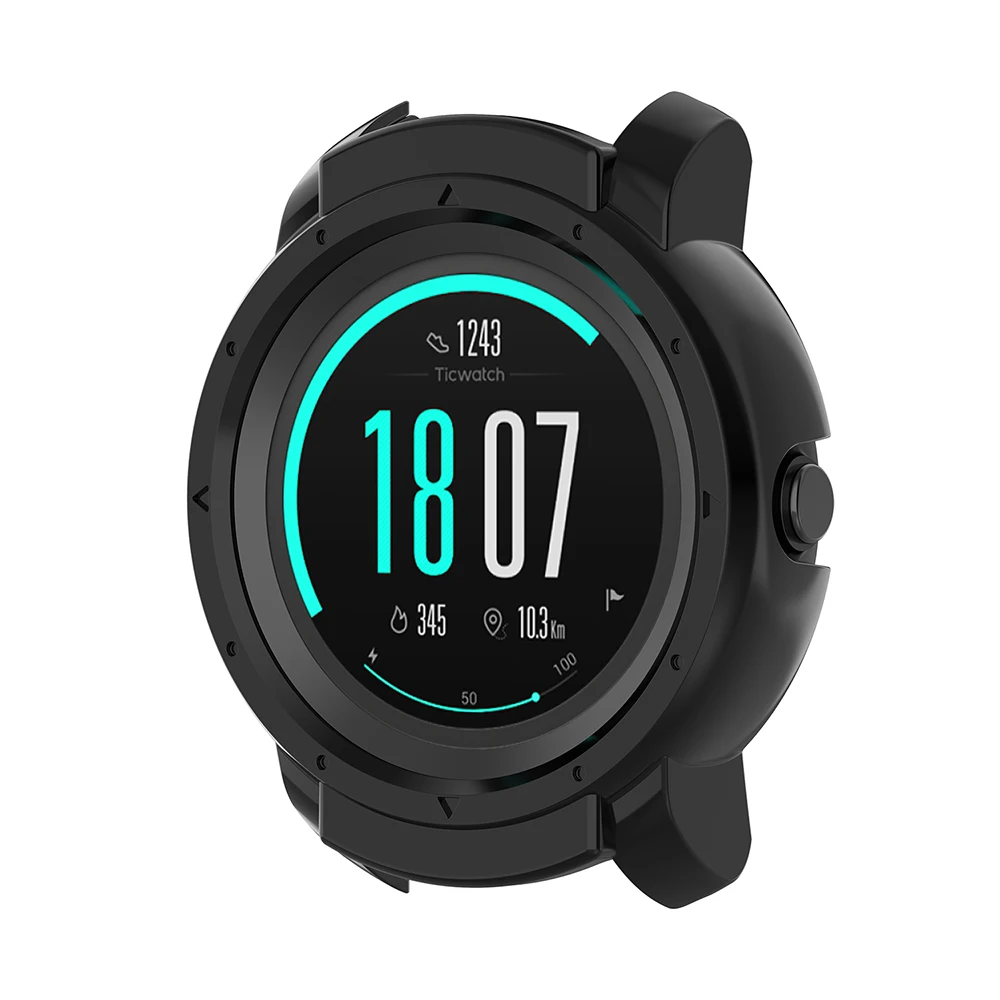 Новая защита жесткого диска чехол противоударный для Ticwatch E2 Смарт-часы спортивные противоударные Защитный чехол рамка