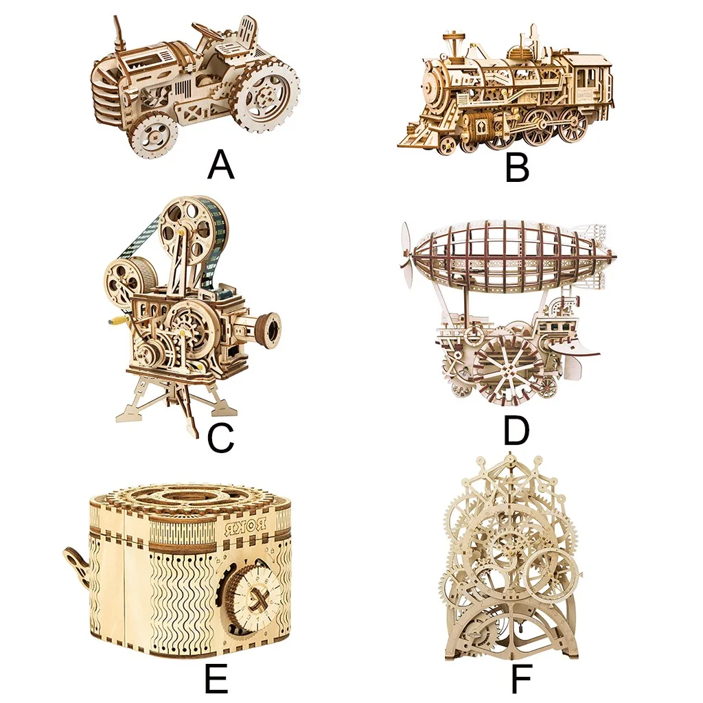 Высокая сложность Изысканная самодельная Творческая 3d деревянная игра в сборе