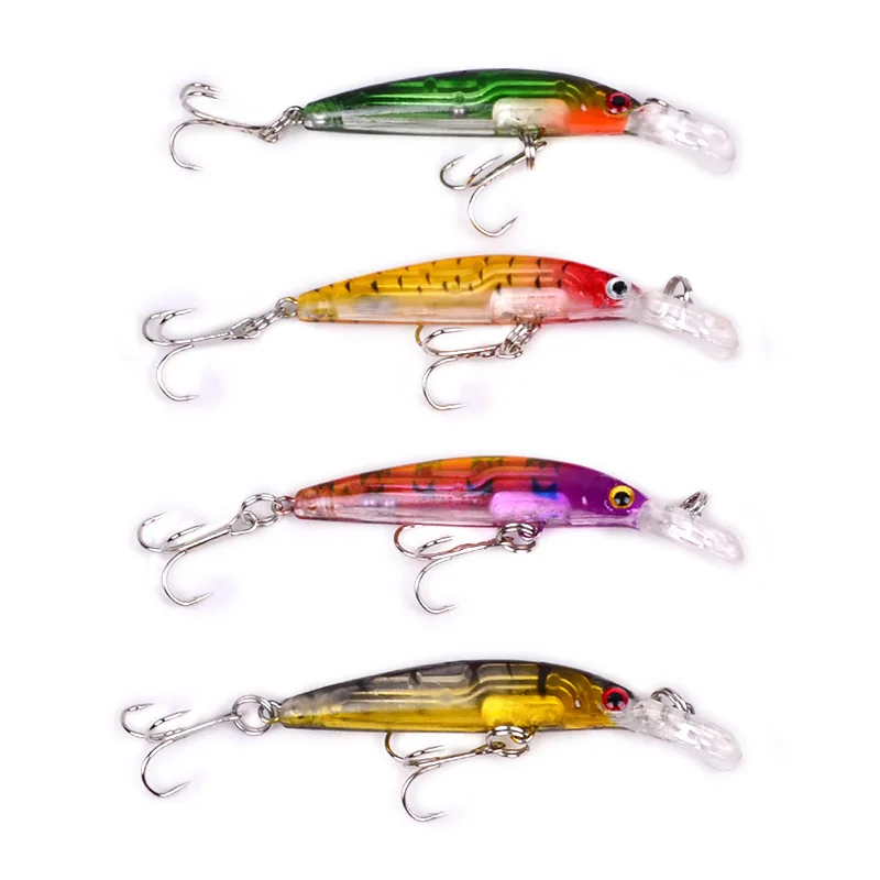 

1 Pcs 7cm/3.9g Bend Minnow Fishing Lure Hard Bait Aritificial Wobblers Fishing Tackle Big CrankFish Bait Plastic Lure 4 Colors