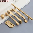 Золотая Ручка шкафа KK  FING, металлическая мебель из алюминиевого сплава, золотая ручка для шкафа, фурнитура для кухонной ручки
