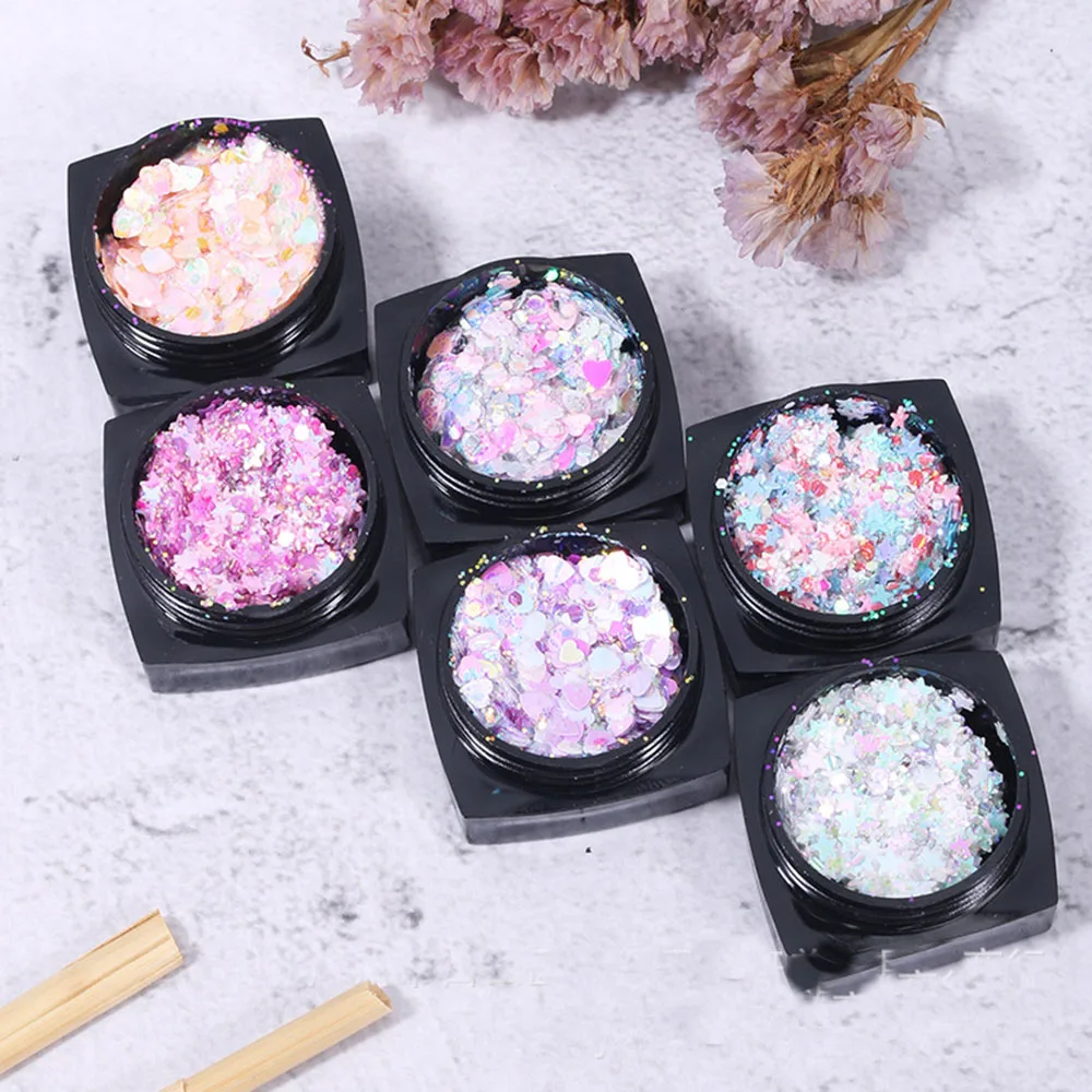 DIY декоративные блестки для ногтей сказочные звезды луна наклейки Бесплатный