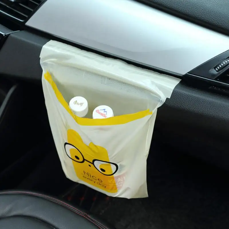 

15Pcs Self-adhesive Garbage Bag Portable Disposable Garbage Rack Garbage Storage Bag Car Office Kitchen Household Accessories
