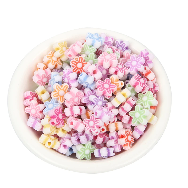 100 шт смешанных цветов акриловые бусины 9x4 мм для ювелирных изделий маркировки