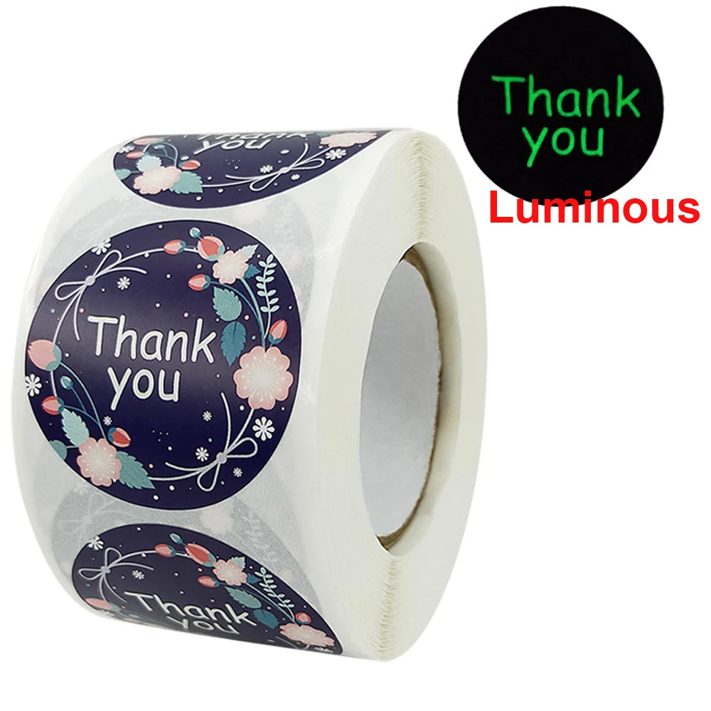Большой размер световой эффект Спасибо наклейки уплотнения этикетки