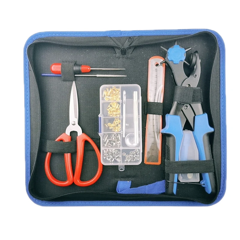 

Hole Punch Plier Set, Revolving Punch Hole Tool Kit for Belts, Watch Bands, Dog Collars, DIY Home or Craft Projects