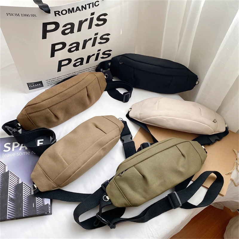 

Повседневная дорожная поясная сумка унисекс, модная забавная холщовая уличная спортивная сумка на ремне для женщин, однотонная дорожная на...