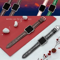 peiyi colors leather watchbands replacement strap fof apple iwatch 1234 smart watch accessories 38mm 40mm 42mm 44mm