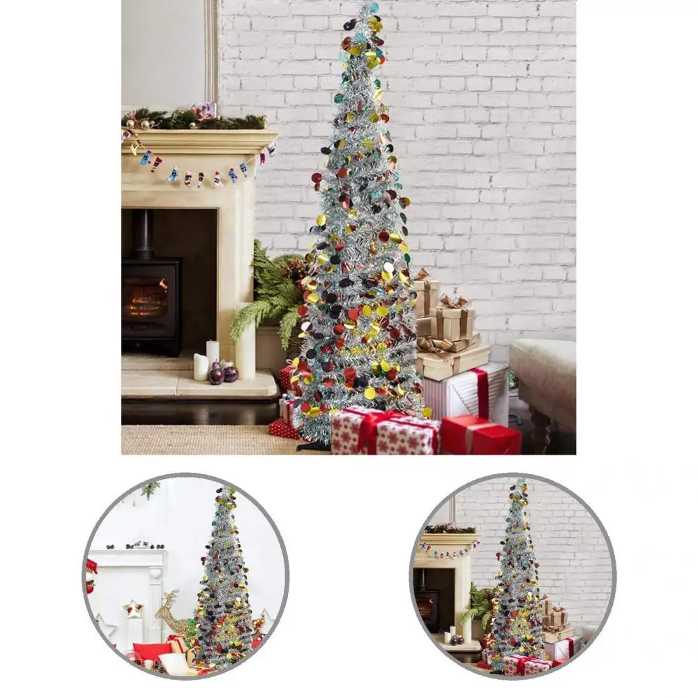 

Хорошая поддельная Рождественская елка с блестящей поверхностью, привлекательные 3 цвета, красивый дизайн, искусственная Рождественская е...