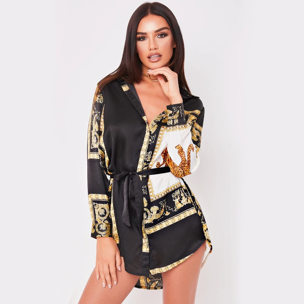 Женское модное летнее платье с цветочным принтом Европейское сексуальное