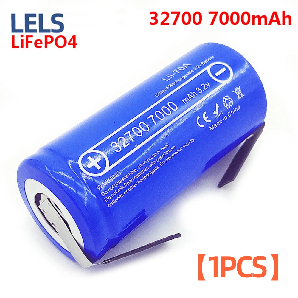 

Аккумулятор высокой мощности LELS 3,2 В LiFePO4 32700 7Ah 14Ah 21ah 28ah 35ah 24Ah с непрерывным разрядом максимум 55A + никелевые пластины