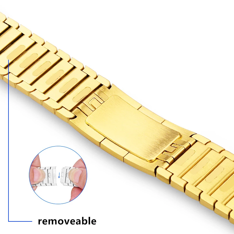Ссылка браслет для apple watch 4 5 Группа 44 мм 40 мм apple watch 3 2 ремешок 42 мм, 38 мм, для iwatch, версия 5/4/3/2/1 браслет для наручных часов из нержавеющей стали GEN.6