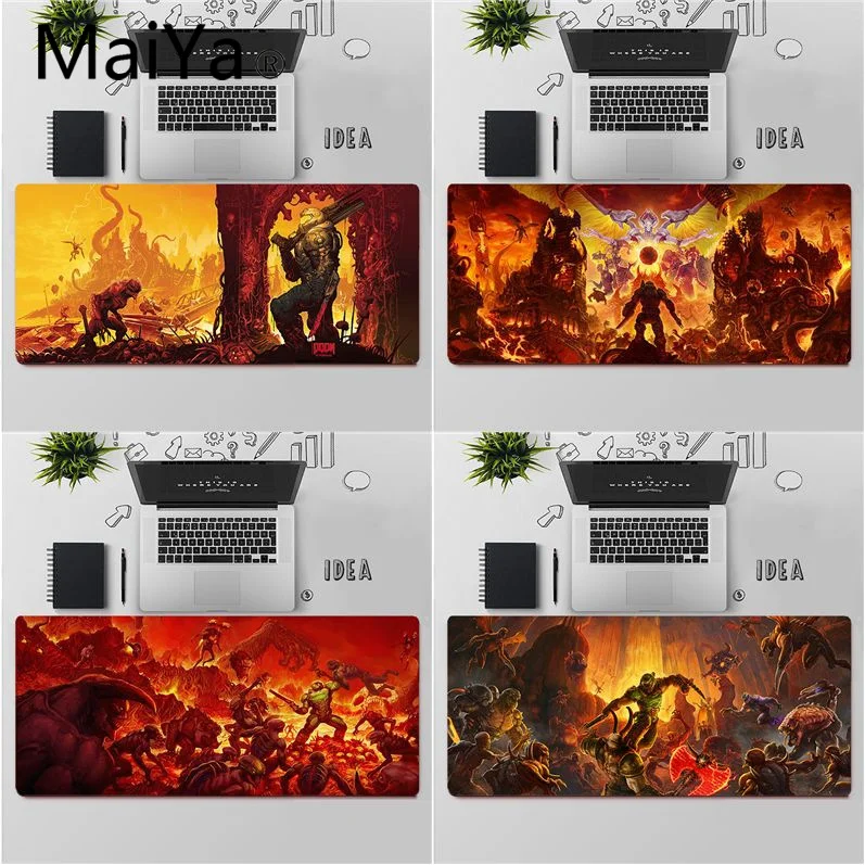 

Maiya Top Quality DOOM gamer play mats Mousepad Free Shipping Large Mouse Pad Keyboards Mat