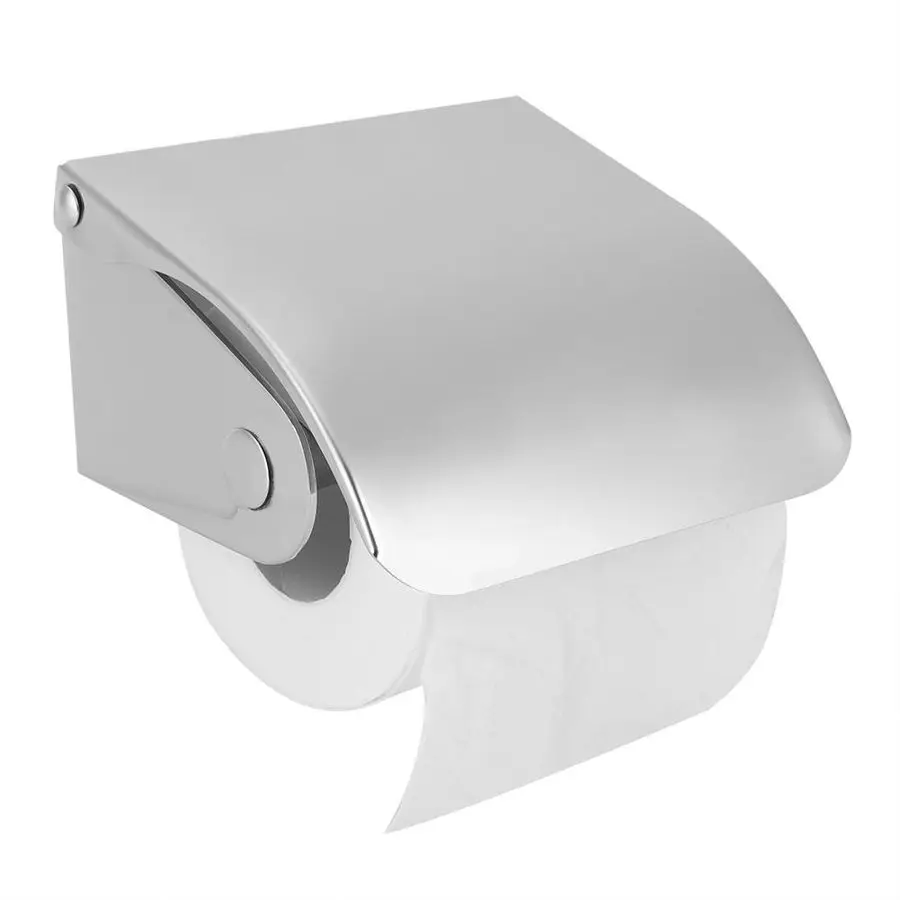 

Wall Mounted Toilet Roll Paper Holder Stainless Steel Bathroom Tissue Paper Box Holder Bathroom Hardware Tools