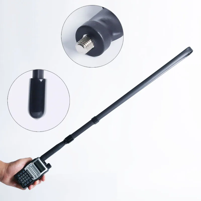 

Walkie Talkie Folding 110CM Antenna CS-169 SMA-M Male For Yaesu Vertex VX-3R VX-7R UV-985 Radio VHF UHF 8W Tactical Antenna