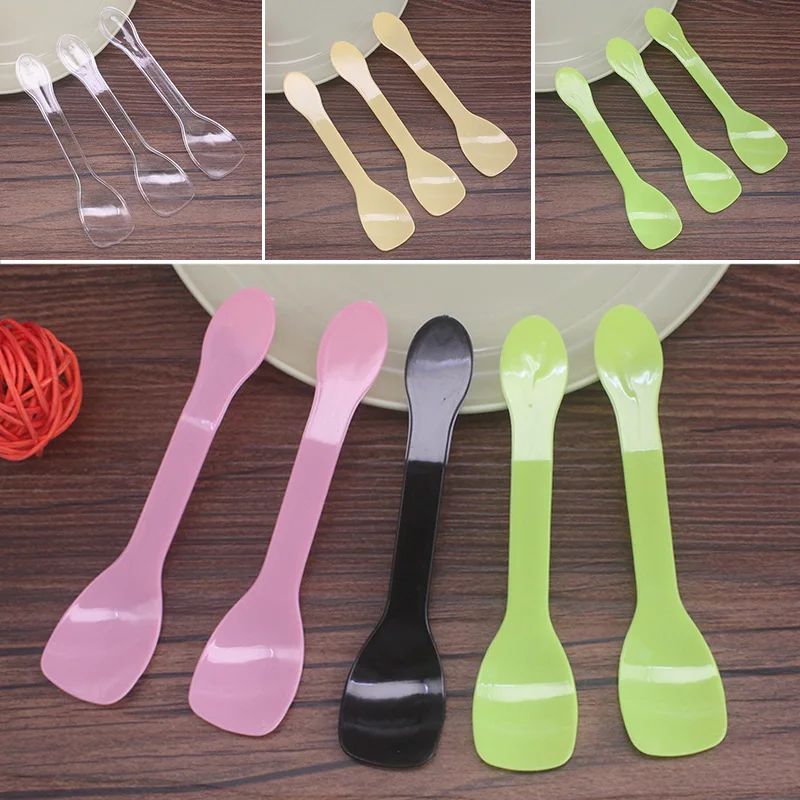 100 шт. одноразовые разноцветные пластиковые ложки для мороженого | Дом и сад