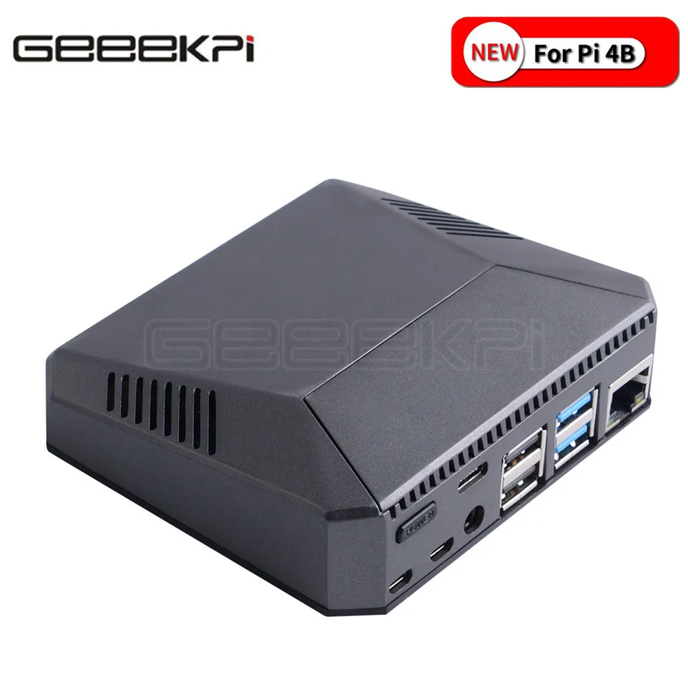 Чехол GeeekPi Raspberry Pi 4 Модель B Алюминиевый металлический корпус из АБС пластика с