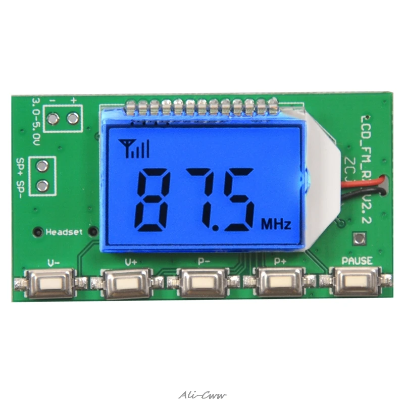 

87-108MHz DSP & PLL Digital Wireless Microphone Stereo Audio FM Receiver Module