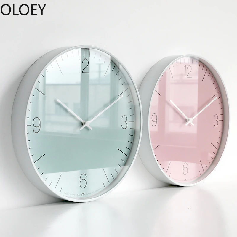 Современные большие настенные часы металлические для домашнего декора простые