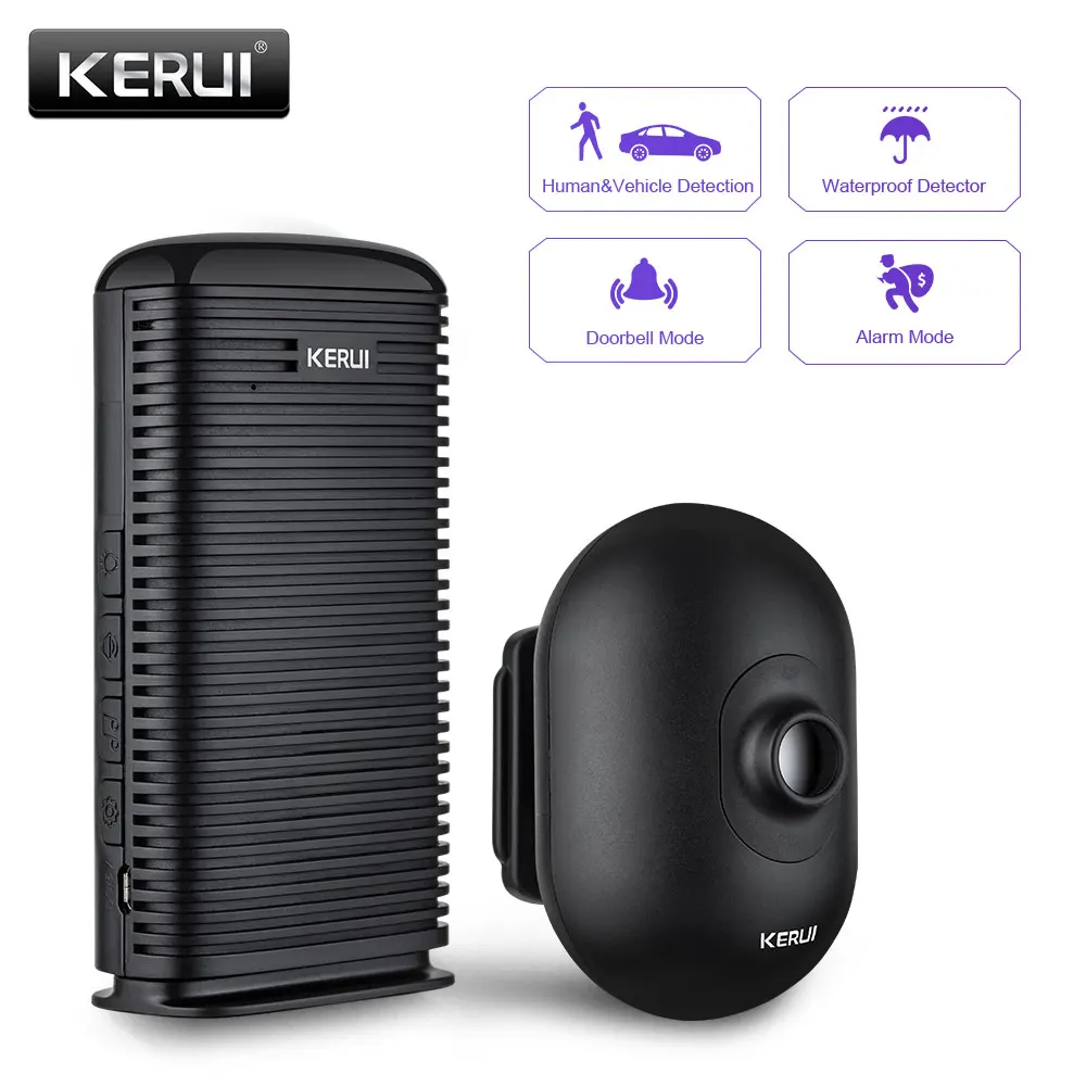 

NEW KERUI DW9 Outdoor Wireless Home Security Alarm Waterproof PIR Motion Infrared Detector Driveway Garage Vehicle Burglar Alarm