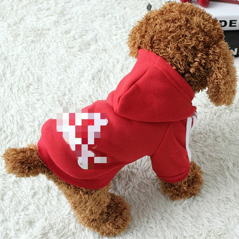 Толстовка с капюшоном для собак зимняя одежда пальто куртка хлопковая